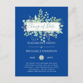 計画の変更日付緑のユーカリイベント ポストカード