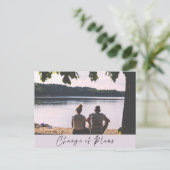 計画の変更湖ビュ結婚ーの期日の変更 ポストカード (スタンド正面)