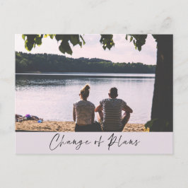 計画の変更湖ビュ結婚ーの期日の変更 ポストカード