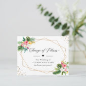 計画の変更熱帯フローラ幾何 ポストカード (スタンド正面)