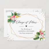 計画の変更熱帯フローラ幾何 ポストカード (正面/裏面)