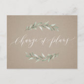 計画の変更結婚の延期 ポストカード (正面)