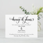 「計画の変更」の結婚延期 招待状 (スタンド正面)