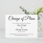 「計画の変更」の結婚延期 招待状 (スタンド正面)