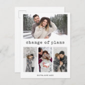 計画の変更 |シンプルタイプライター文字と写真 ポストカード (正面/裏面)
