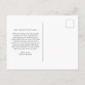 計画の変更 |シンプルタイプライター文字と写真 ポストカード (裏面)