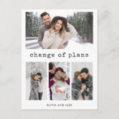 計画の変更 |シンプルタイプライター文字と写真 ポストカード (正面)