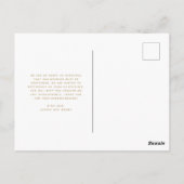 計画の変更 |写真結婚の延期 ポストカード (裏面)