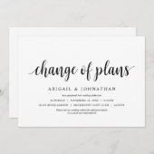 計画の変更、日結婚付の変更 招待状 (正面/裏面)