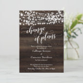 計画の変更,木材の灯りの変更,延結婚期のカード 招待状 (スタンド正面)