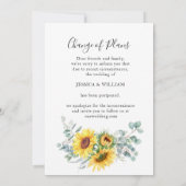 計画の変更Love is persistent 結婚 Respended 招待状 (裏面)