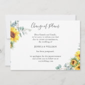 計画の変更Love is persistent 結婚 Respended 招待状 (裏面)