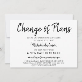 計画の変更Sweet sixteen