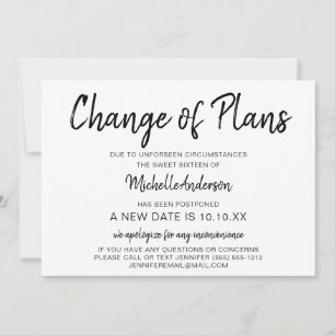 計画の変更Sweet sixteen