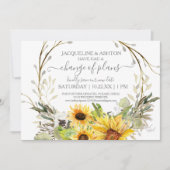 計画の変素朴更Script Sunflowers n Wood 招待状 (正面)