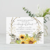 計画の変素朴更Script Sunflowers n Wood 招待状 (スタンド正面)