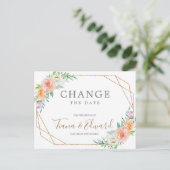 計画の変結婚更延期はがき ポストカード (スタンド正面)