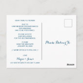 計画の変結婚更延期はがき ポストカード (裏面)