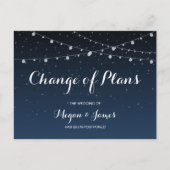 計画の変結婚更延期はがき ポストカード (正面)