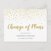 計画の変結婚更延期はがき ポストカード (正面)