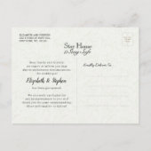 計画の延期レ結婚ースひまわりの変更 案内ポストカード (裏面)