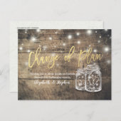 計画の延期結婚期間の変更ジャー 案内ポストカード (正面/裏面)