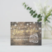 計画の延期結婚期間の変更ジャー 案内ポストカード (スタンド正面)