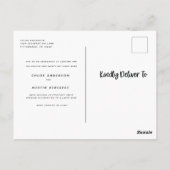 計画の延結婚期はがきの変更 ポストカード (裏面)