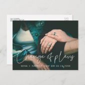 計画の更新結婚発表の変更 ポストカード (正面/裏面)