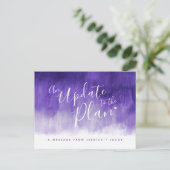 計画の更新：パープルウォッシュハートのウェディングは中止になりました 案内ポストカード (スタンド正面)