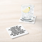 計画の欠如 スクエアペーパーコースター (インサイチュ)