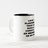 計画の欠如 ツートーンマグカップ (正面左)