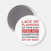 計画の欠如 マグネット (正面/裏面)