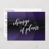 計画の紫色の曲線の変更が延期さ結婚れた ポストカード (正面/裏面)