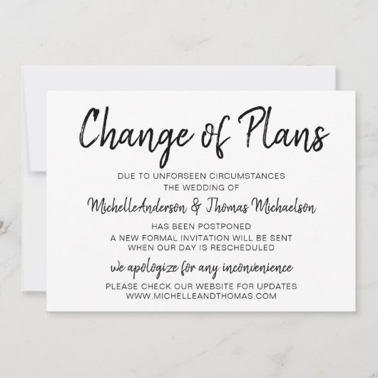 計画の結婚白黒変シンプル更 セーブザデート (正面)