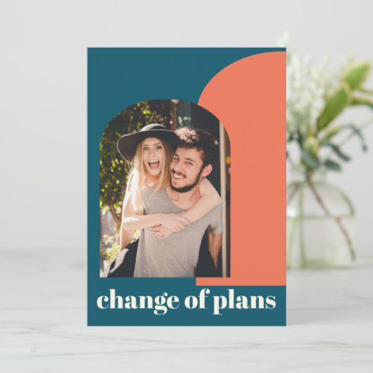 計画の青結婚幾何カラフルの変更 セーブザデート (スタンド正面)