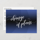 計画の青色曲線の変更が延期結婚済み ポストカード (正面/裏面)