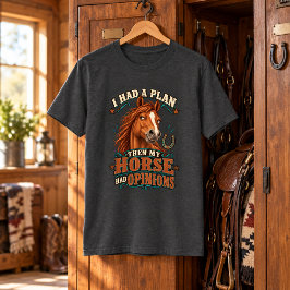 計画はあった。でも馬には意見があった。面白いデザイン Tシャツ