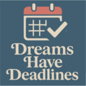 計画はっきりした、夢の大きい シール (正面)