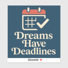 計画はっきりした、夢の大きい シール