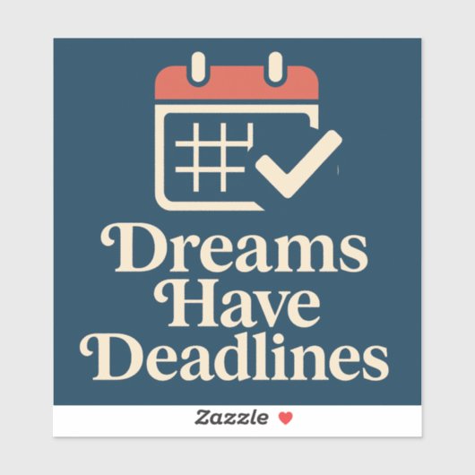 計画はっきりした、夢の大きい シール (シート)