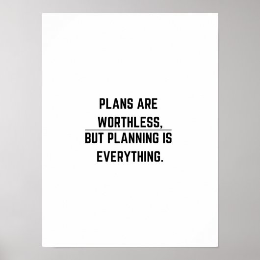 計画は価値がない – ポスやる気を起こさせるター ポスター (正面)