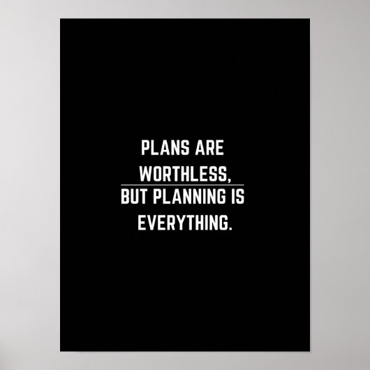 計画は価値がない – ポスやる気を起こさせるター ポスター (正面)