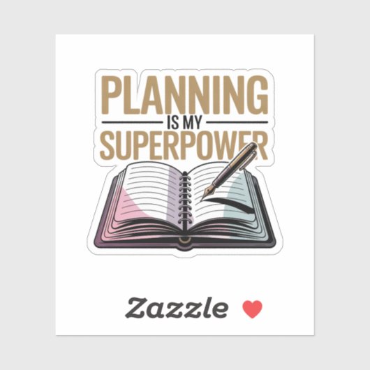 計画は私の超大国である – モダンプランナー女の子 シール (シート)