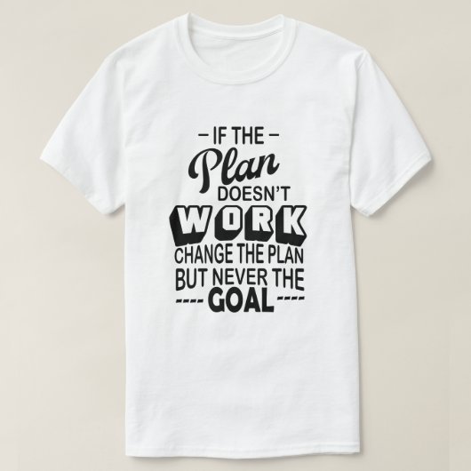 計画もしが機能しない場合は、計画が Tシャツ (デザイン正面)