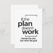 計画もしが機能しない計画を変更しないゴール 出欠カード (正面/裏面)