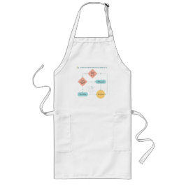 計画を回避するフローチおもしろいャート – 内向的なユーモア ロングエプロン