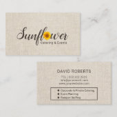 計画を結婚するヒマワリのケータリング及びイベント 名刺 (正面/裏面)