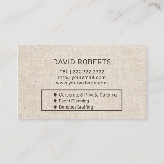 計画を結婚するヒマワリのケータリング及びイベント 名刺 (裏面)