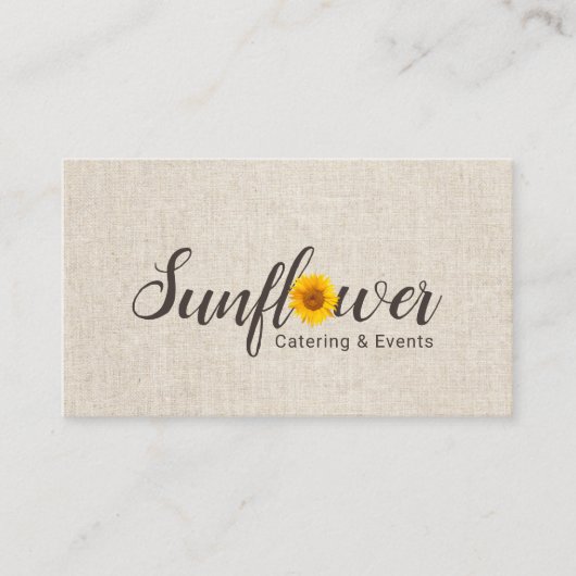 計画を結婚するヒマワリのケータリング及びイベント 名刺 (正面)